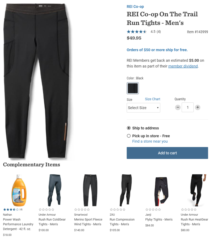 REI Co-op On The Trail Run Tights - Men's
